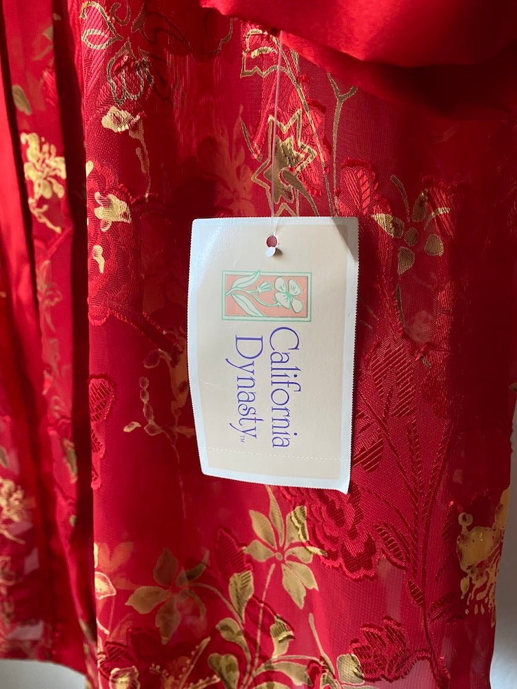 cali dynasty red and gold desire robe NWT