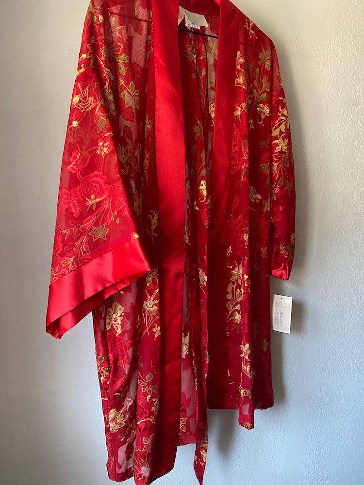 cali dynasty red and gold desire robe NWT