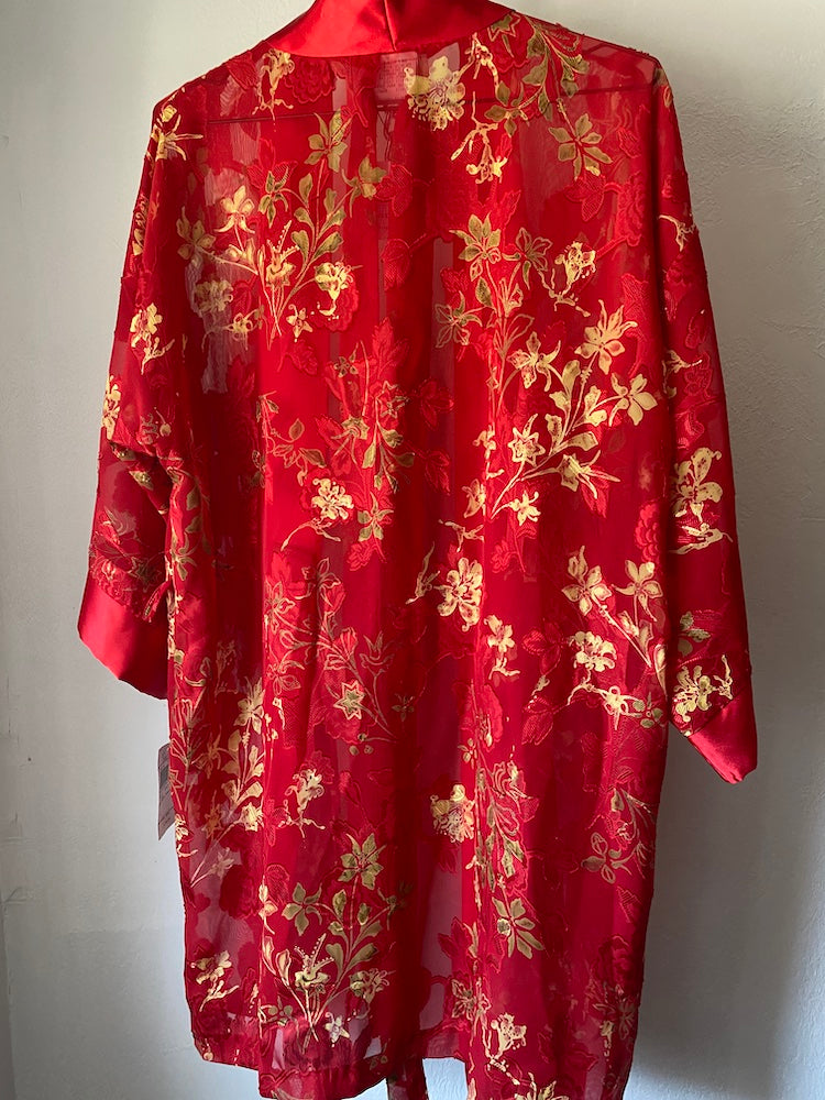 cali dynasty red and gold desire robe NWT
