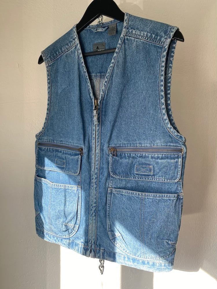 liz wear 90s jean utility vest
