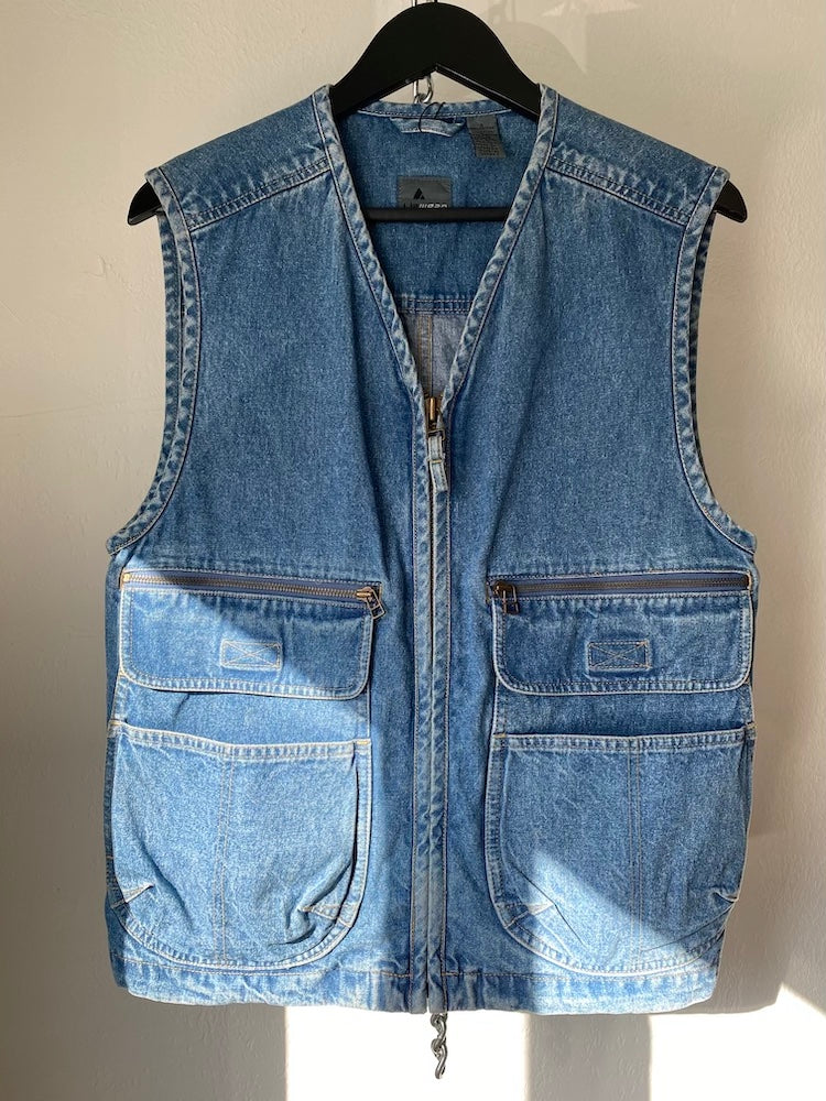 liz wear 90s jean utility vest