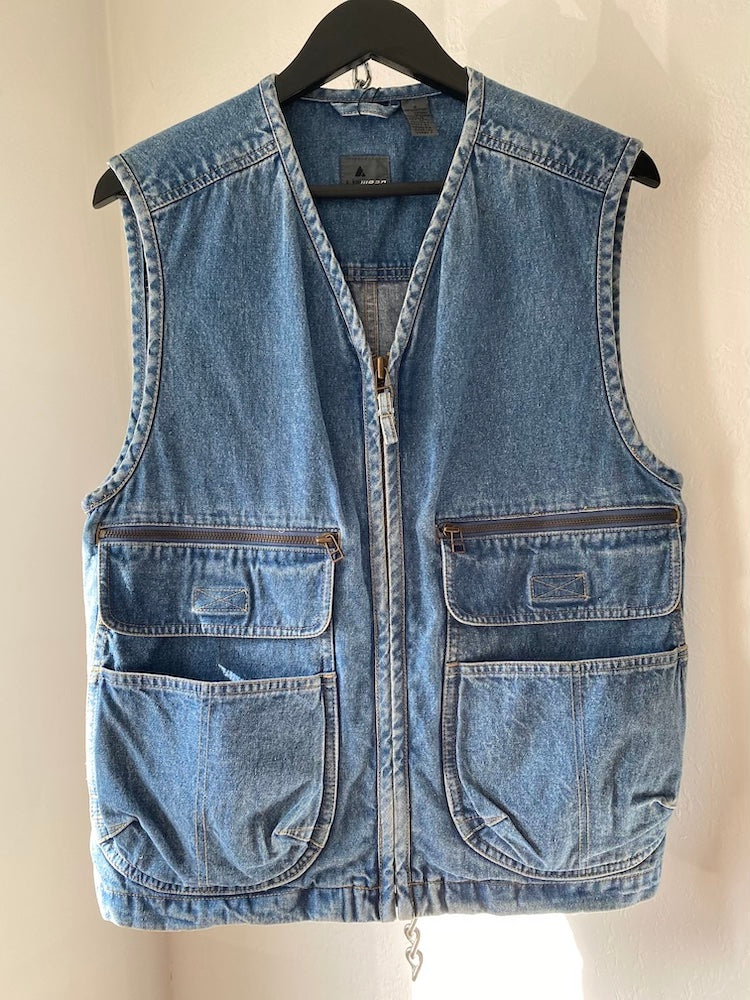 liz wear 90s jean utility vest