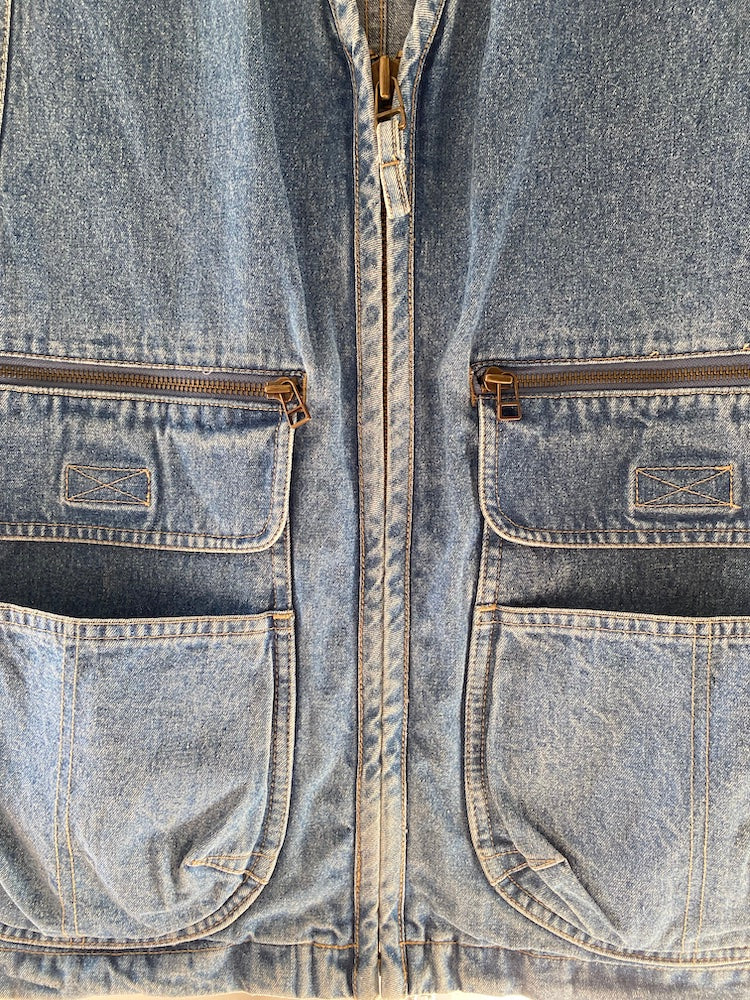 liz wear 90s jean utility vest
