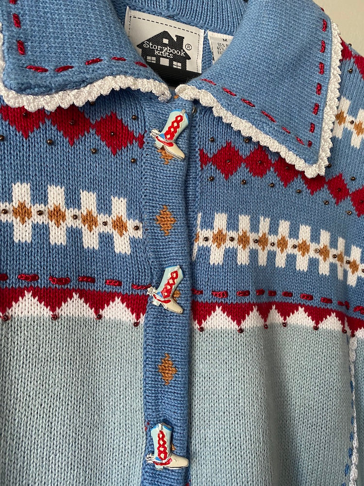 storybook knits romantic west sweater NWT