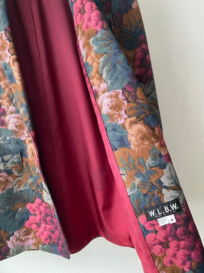 W.L.B.W. vtg autumnal winery tapestry blazer