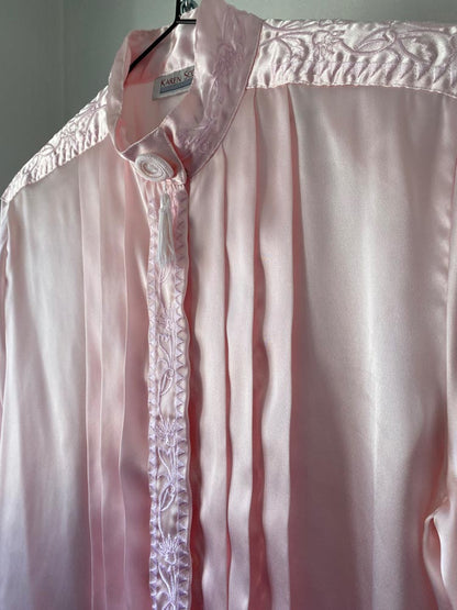 karen scott baby pink 80s tassel top