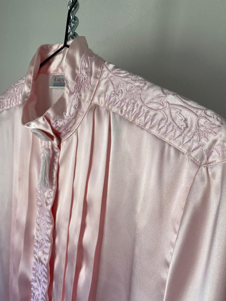 karen scott baby pink 80s tassel top