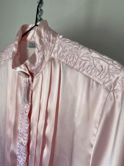 karen scott baby pink 80s tassel top