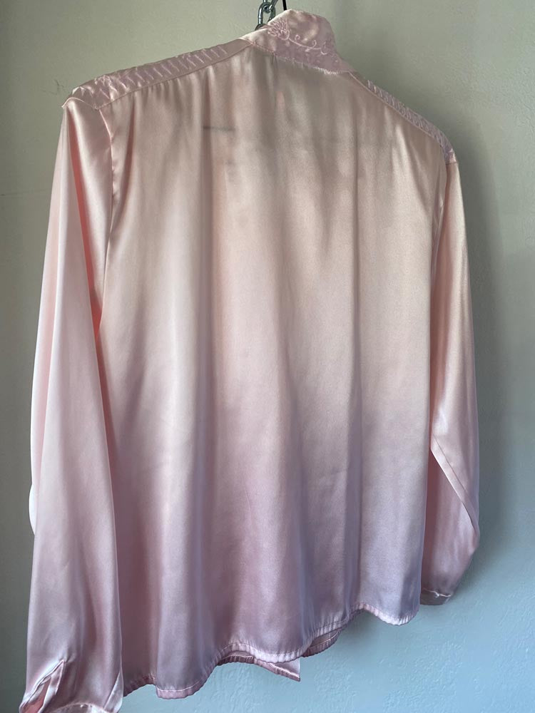 karen scott baby pink 80s tassel top