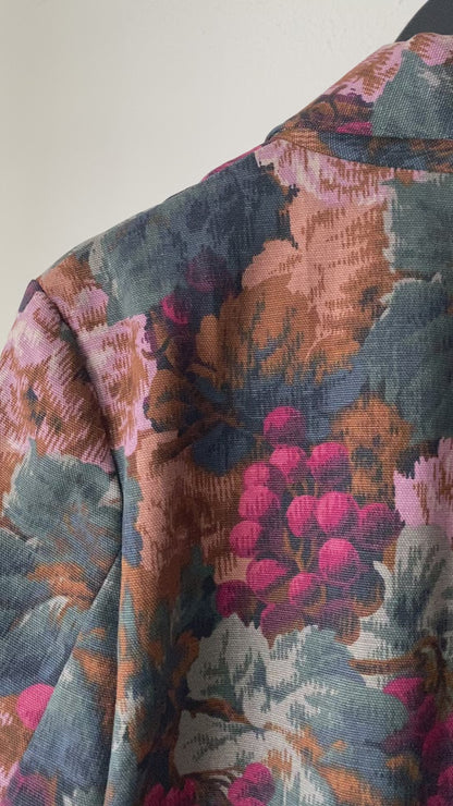 W.L.B.W. vtg autumnal winery tapestry blazer